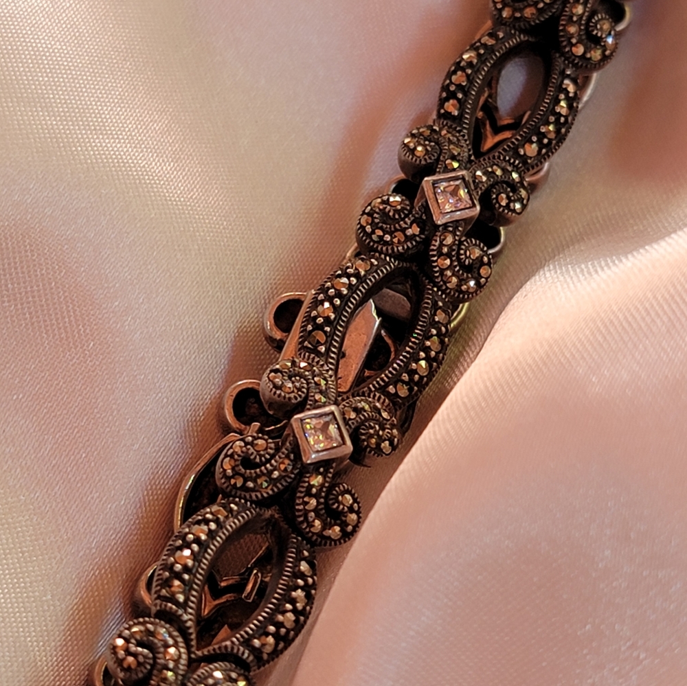 Vintage Sterling Marcasite Bracelet